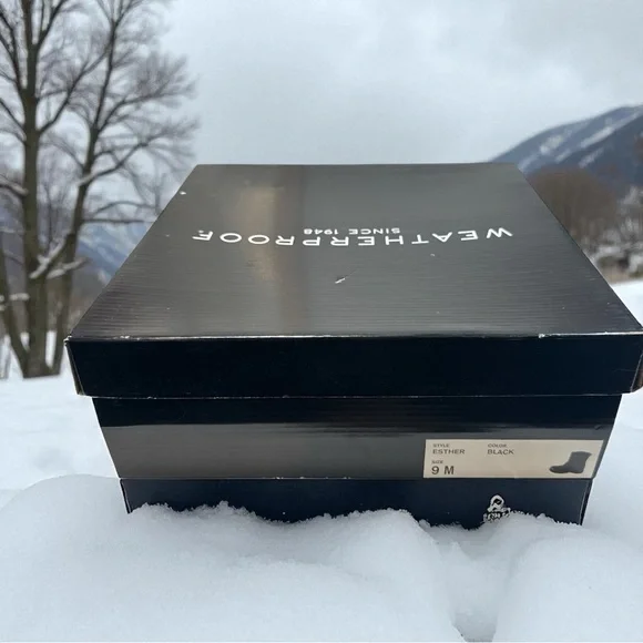 Weatherproof Esther Black Fur Lined Boots Sz 9 Brand New In Box - Picture 2 of 10